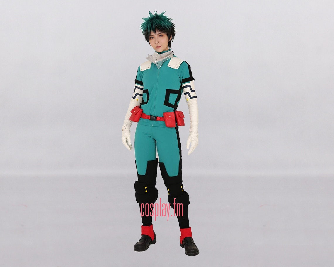 Deku Costume Midoriya Izuku Cosplay My Hero Academia Fighting | Etsy