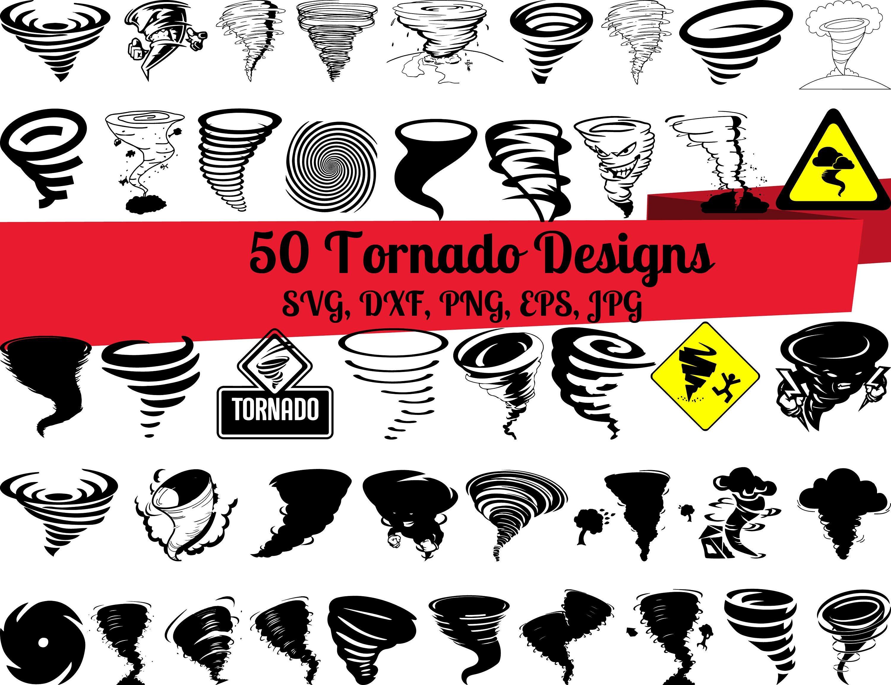 Tornado Svg/ Hurricane Svg/ Typhoon Svg/ Storm Svg/ Clipart/ Decal ...