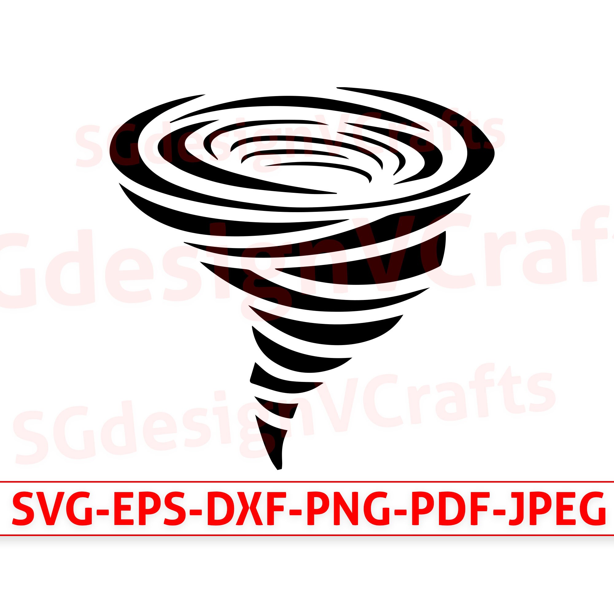 Tornado Svg/ Hurricane Svg/ Typhoon Svg/ Storm Svg/ Clipart/ Decal ...