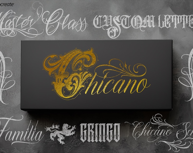 Procreate, The Chicano Lettering kit