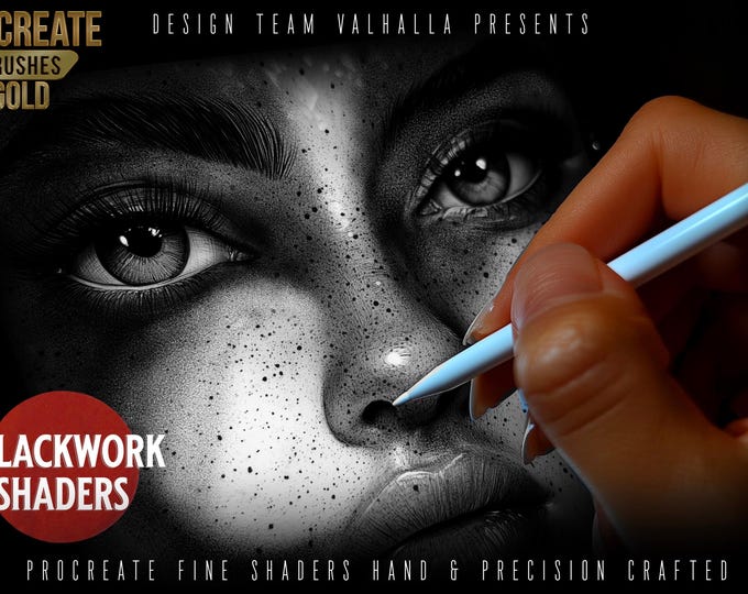 Dynamic blackwork shaders for Procreate