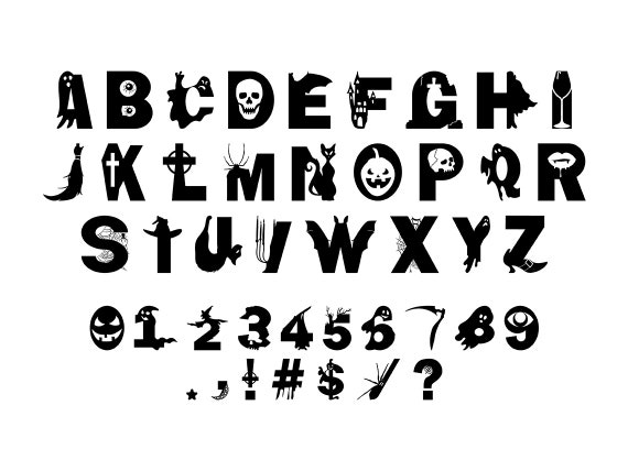 Halloween Font SVG Spooky Alphabet SVG | Etsy Canada