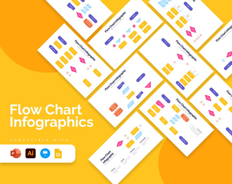 Flow Chart Templates Diagrams for Powerpoint, Illustrator, Keynote ...