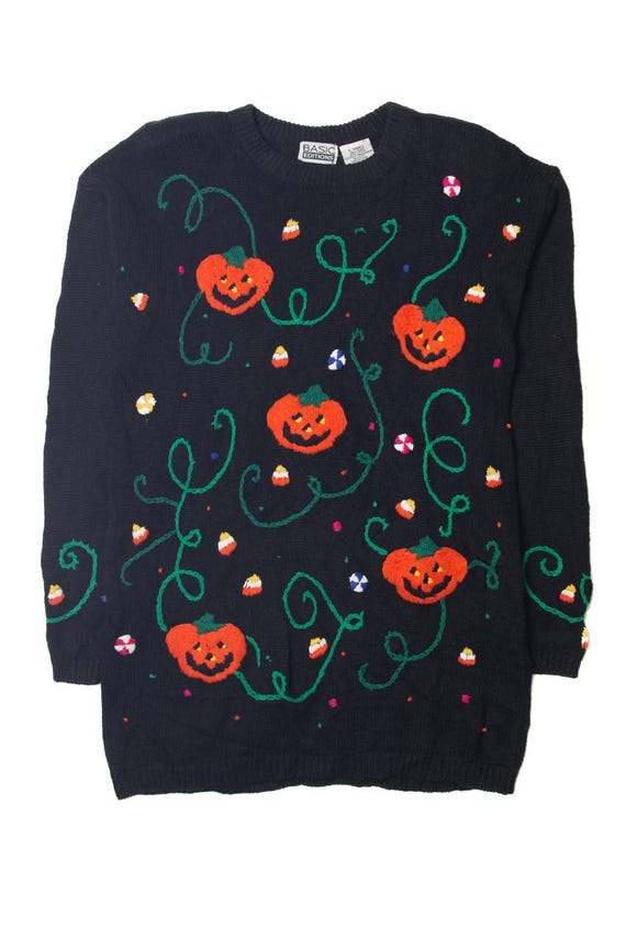 Vintage  Basic Editions Pumpkin Halloween Sweater