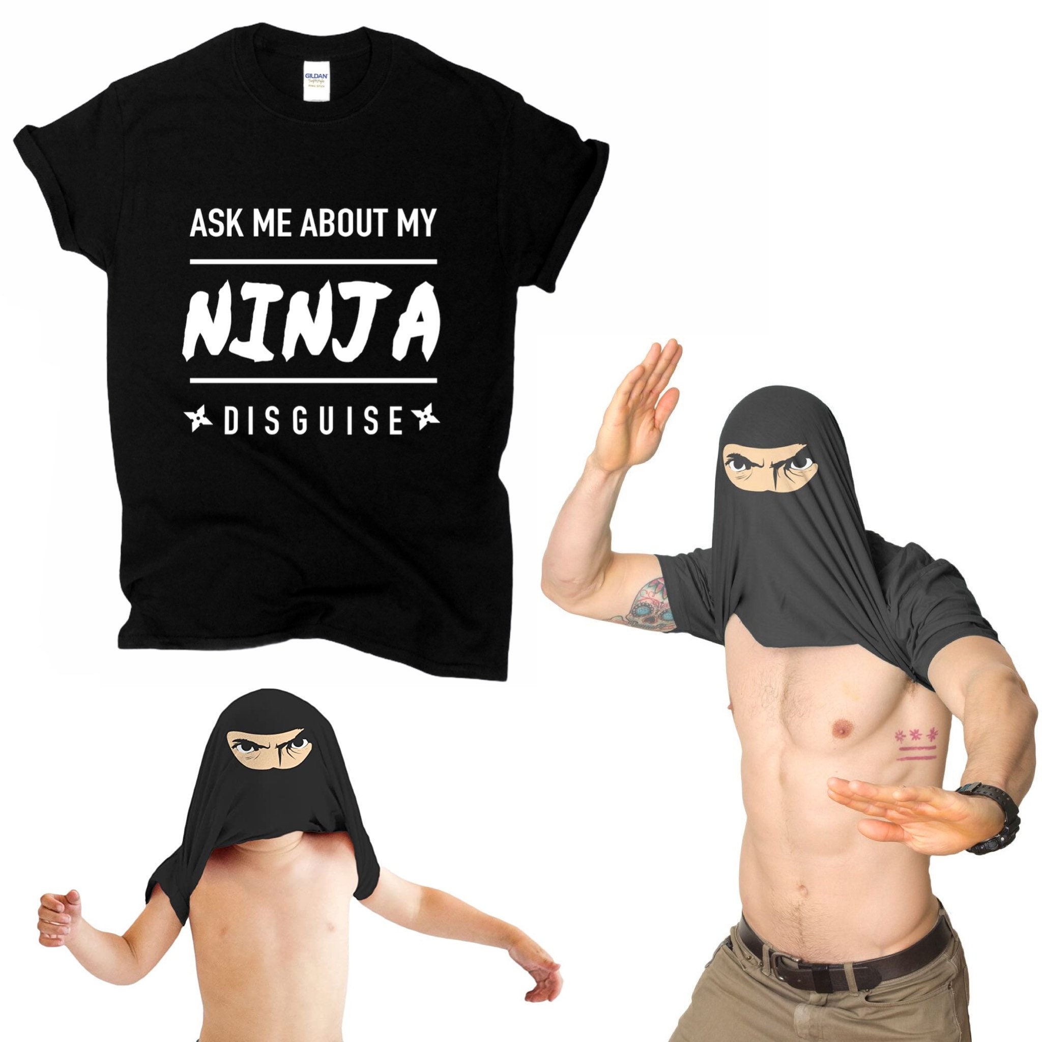 Funny Men Tshirt Ninja Disguise Ask Me About My Ninja | Etsy