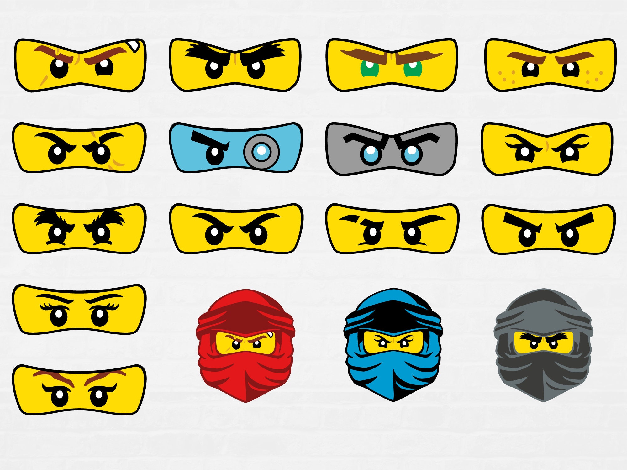 Lego Ninjago Face Template