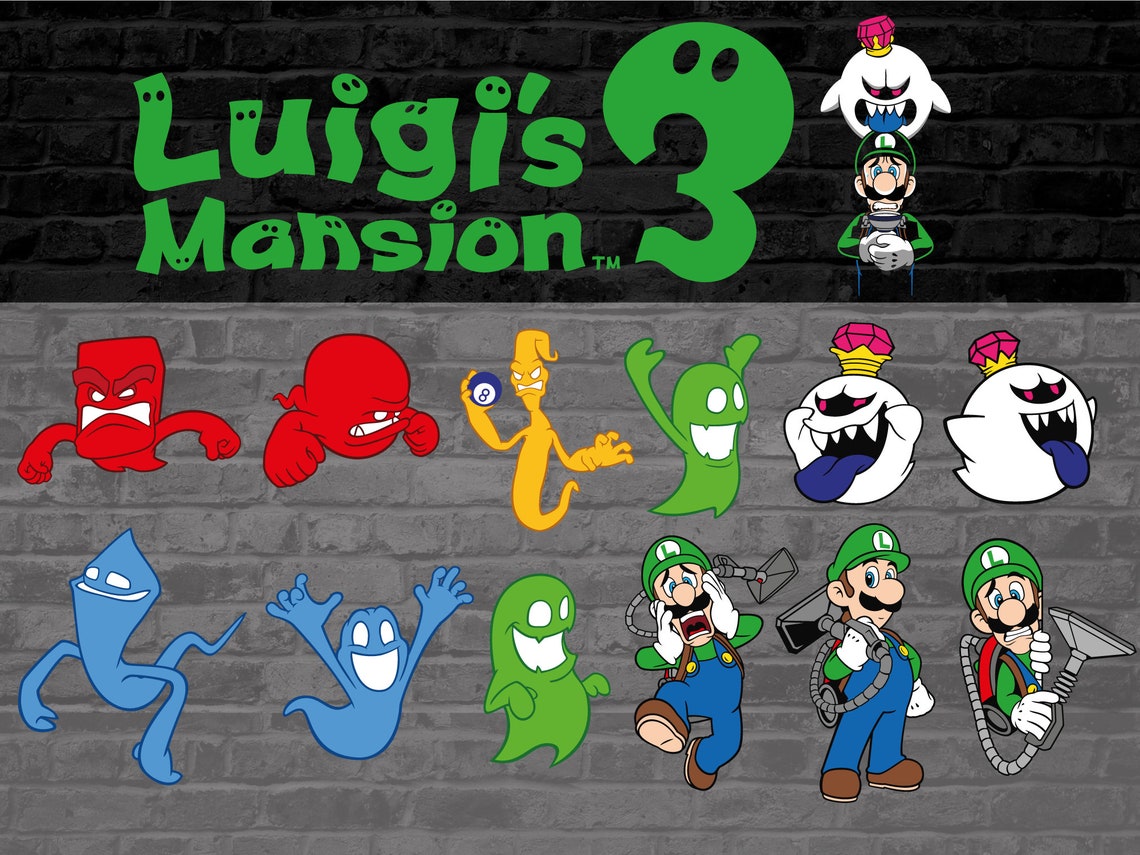 Luigi's Svg Mansion Svg Ghost Boo Svg King Boo Cut | Etsy