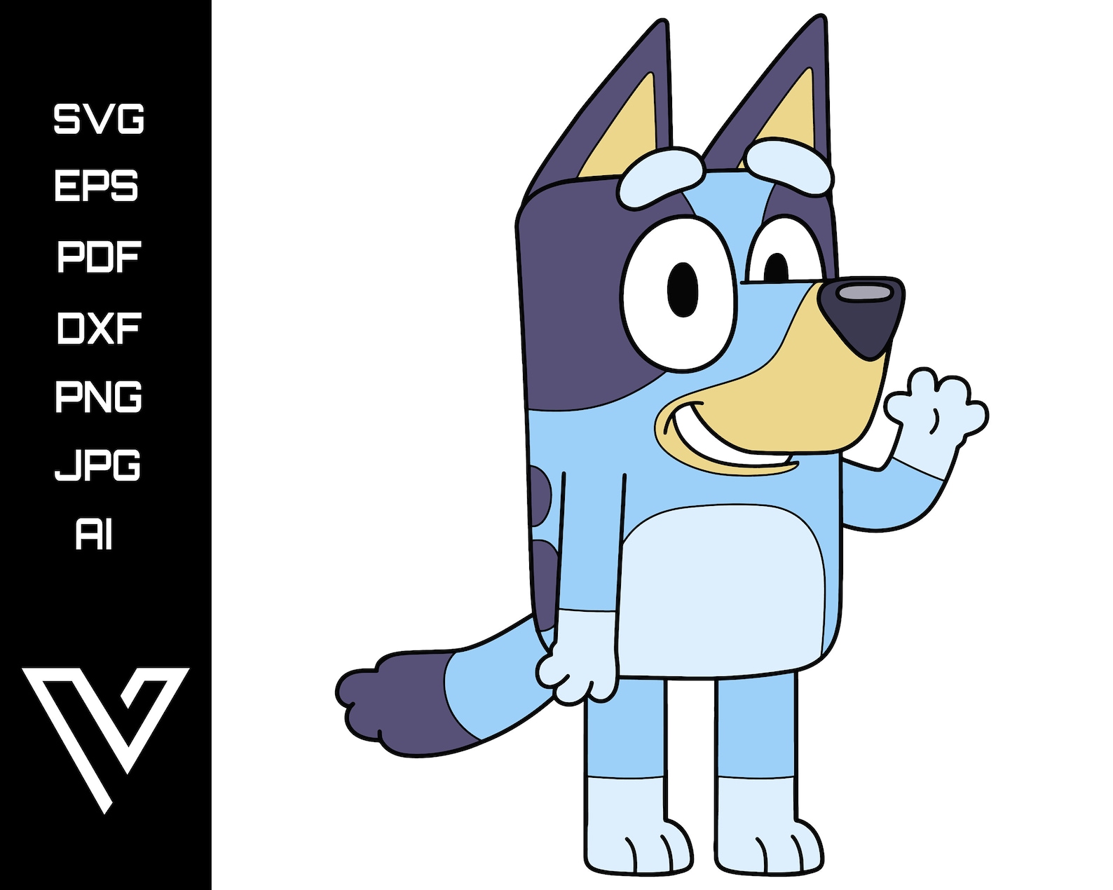 Bluey Heeler Puppy Dog Layered SVG Vector Bluey Dog Puppy | Etsy