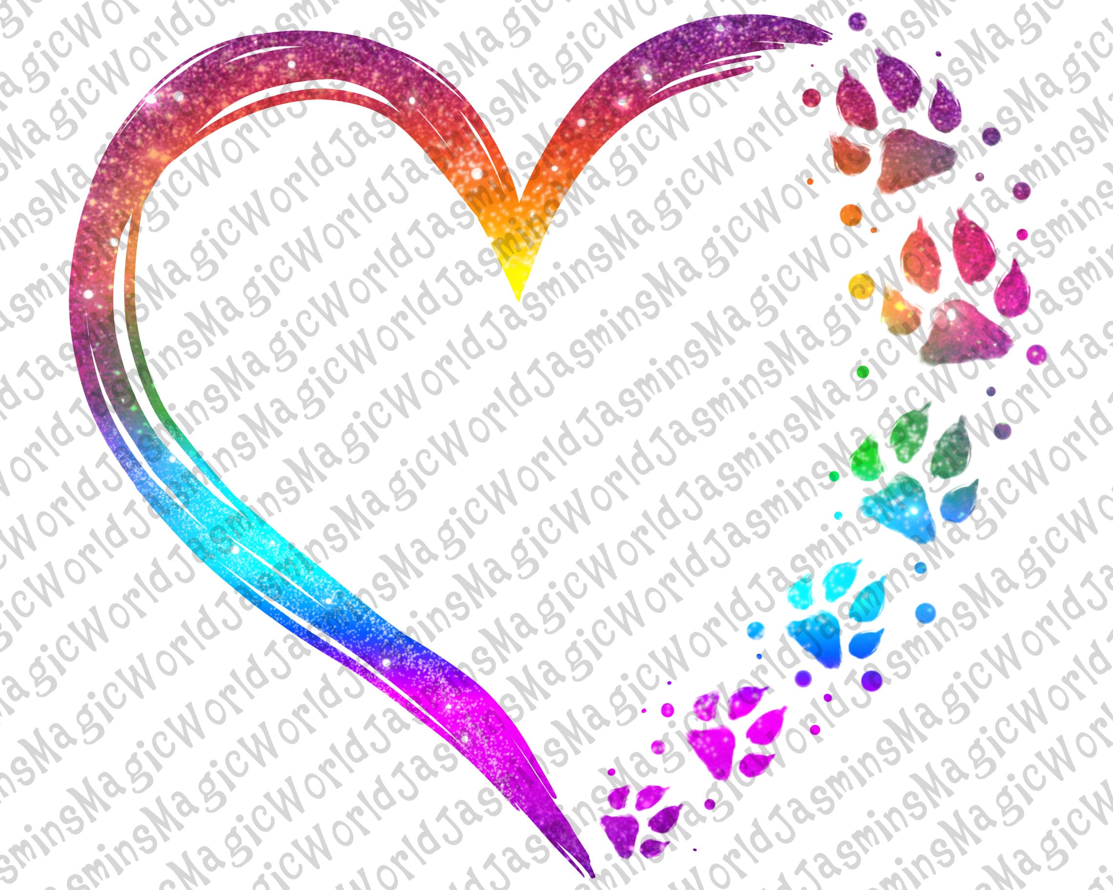 Freetoedit Rainbow Pawprint Dog Heart Paw Print Clipa - vrogue.co