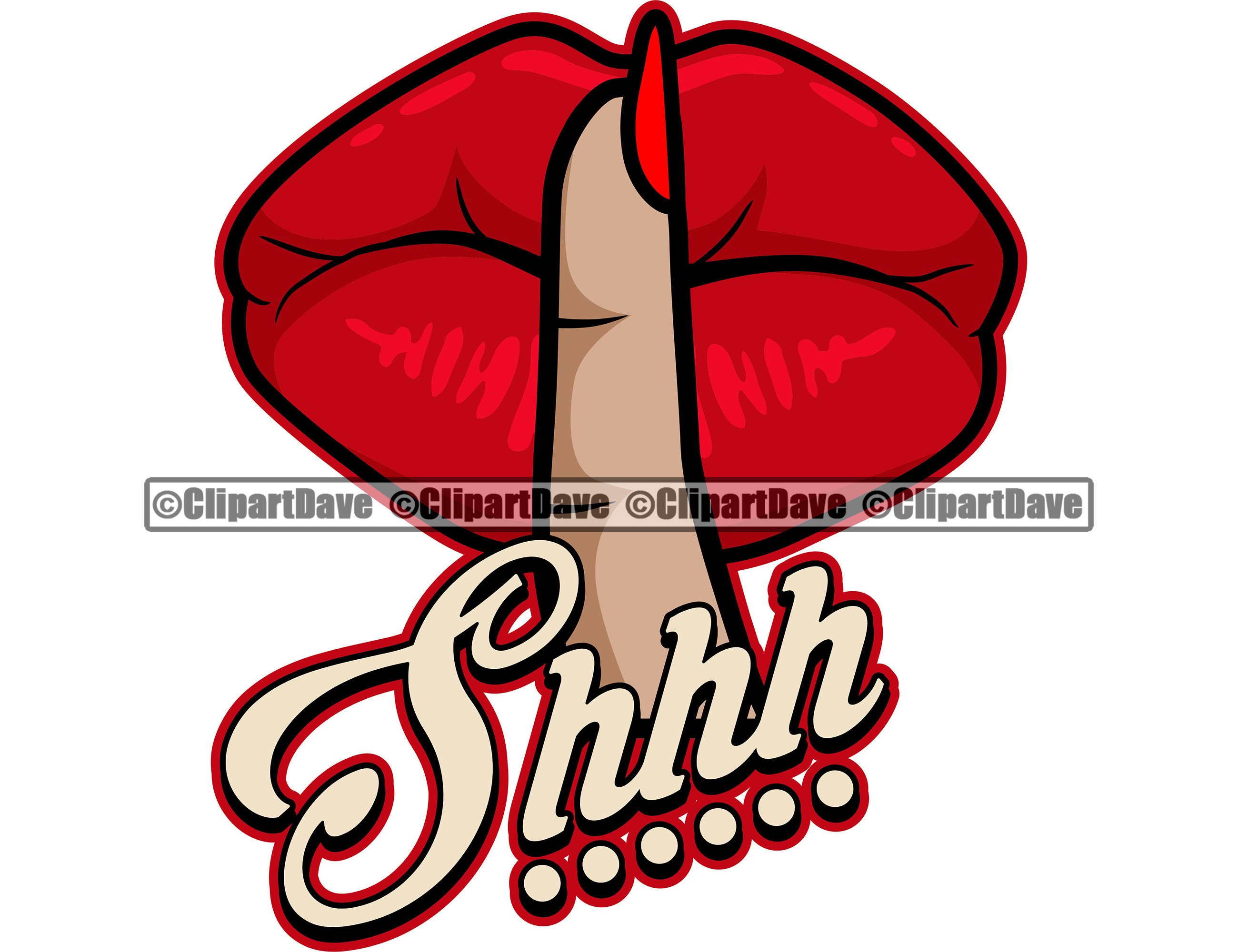 Middle Finger With Lips SVG