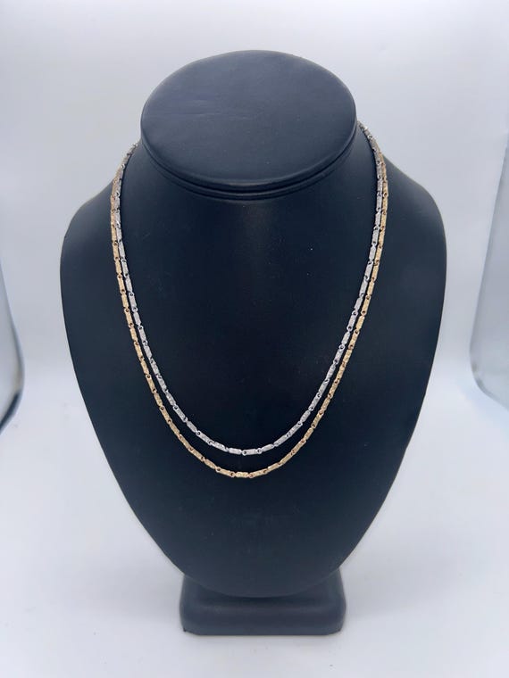 Double chain Italy 14 k solid gold