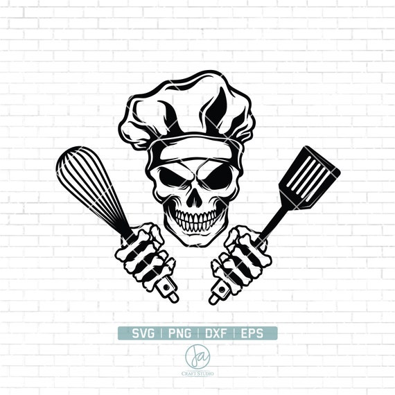 Chef Skull Svg Master Chef Svg Chef Logo SVG Chef Tools Svg Restaurant ...