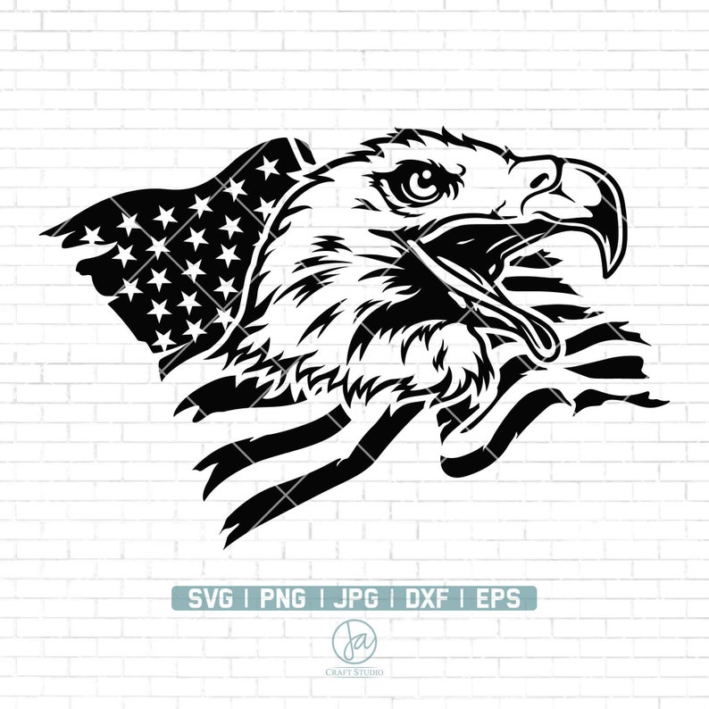 Eagle Svg Patriotic Eagle Svg Eagle Through Flag Svg - Etsy