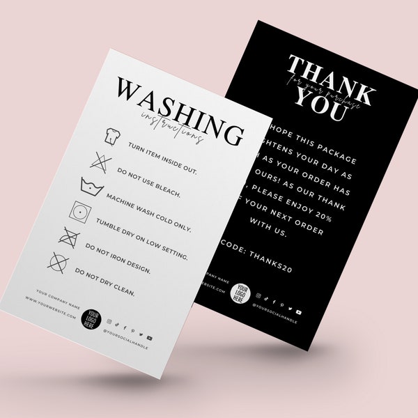 Custom Shirt Wash Instructions - Etsy