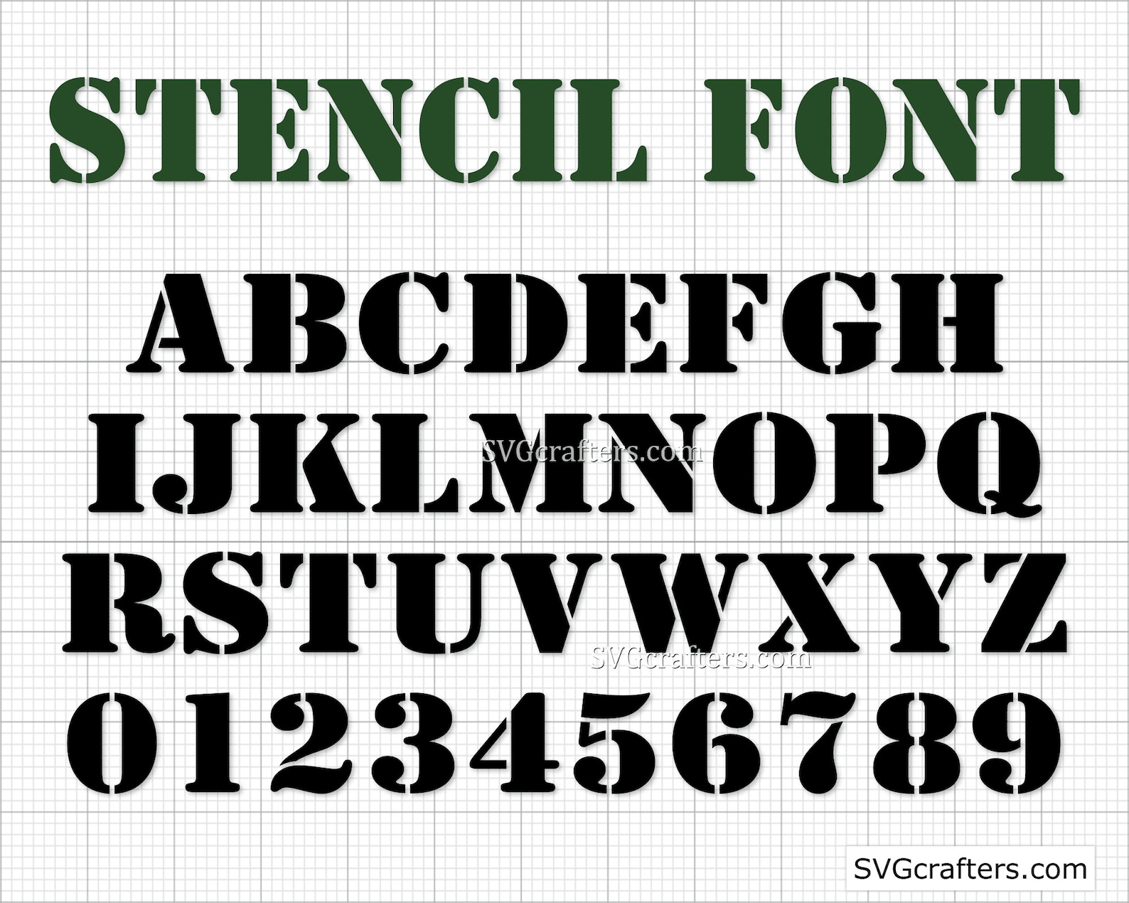 Stencil Svg Army Font Svg Stencil Letters Svg Stencil Etsy | My XXX Hot ...