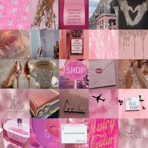 123 PC Y2k Boujee Wall Collage Kit, Baddie Collage Kit, Pink Aesthetic ...