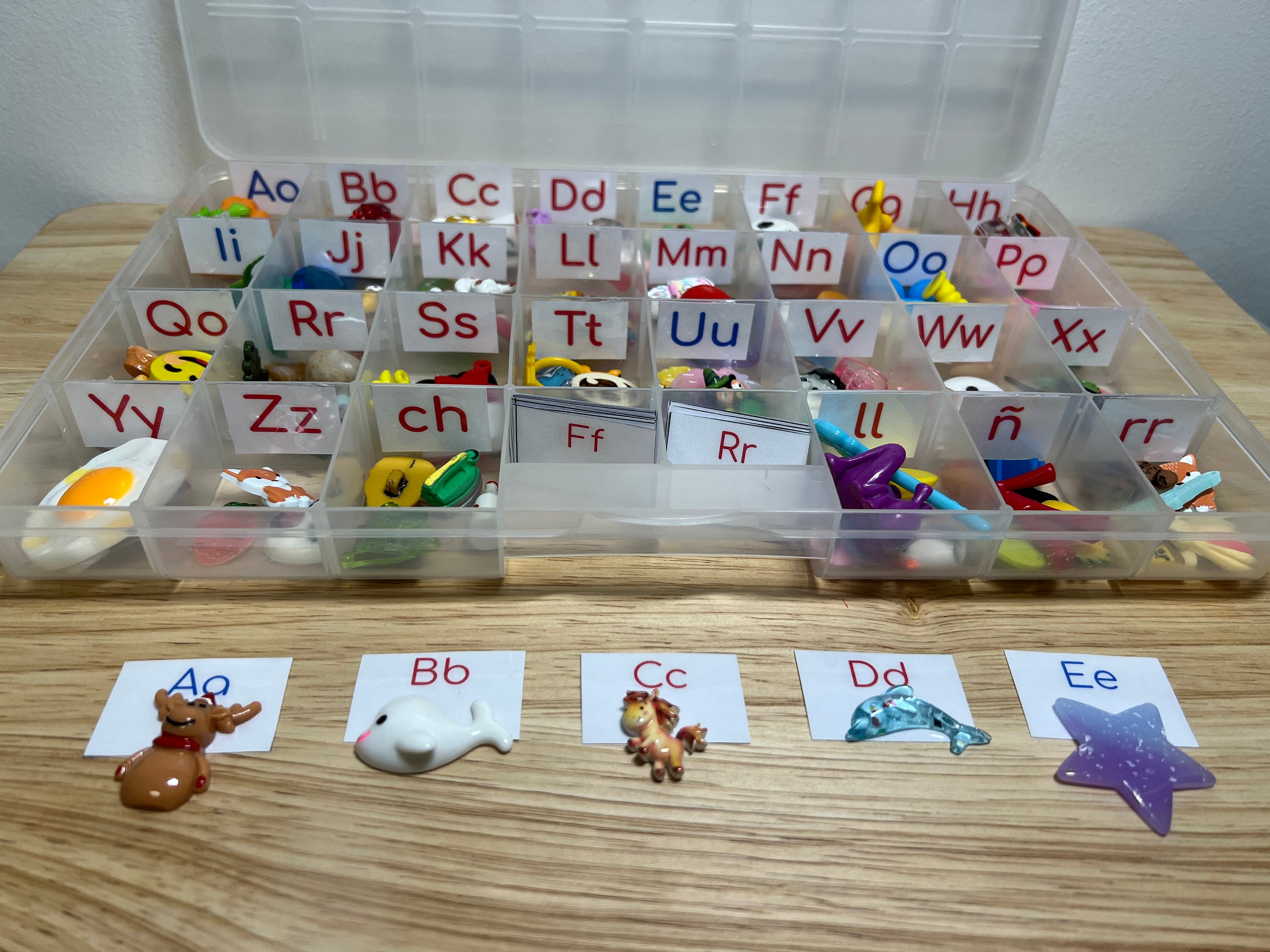 Spanish Alphabet Kit- Montessori Sound Objects-Learn Spanish -Learn ...