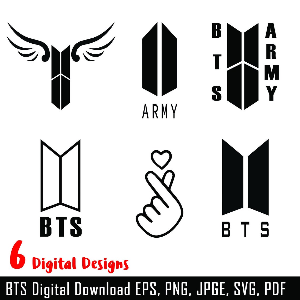 BTS SVG Bundle Pack, Bts Logo Svg, Bts SVG, Bts Cricut, Bangtam Boys ...