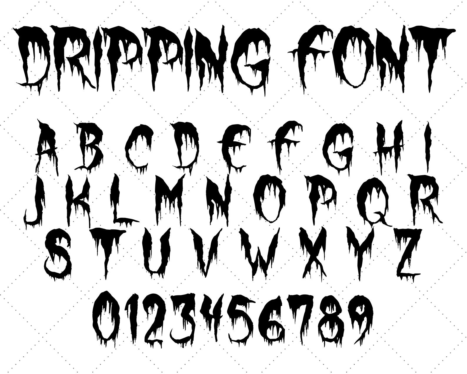 Dripping Cut Files Dripping Font Cricut Halloween Font | Etsy Canada