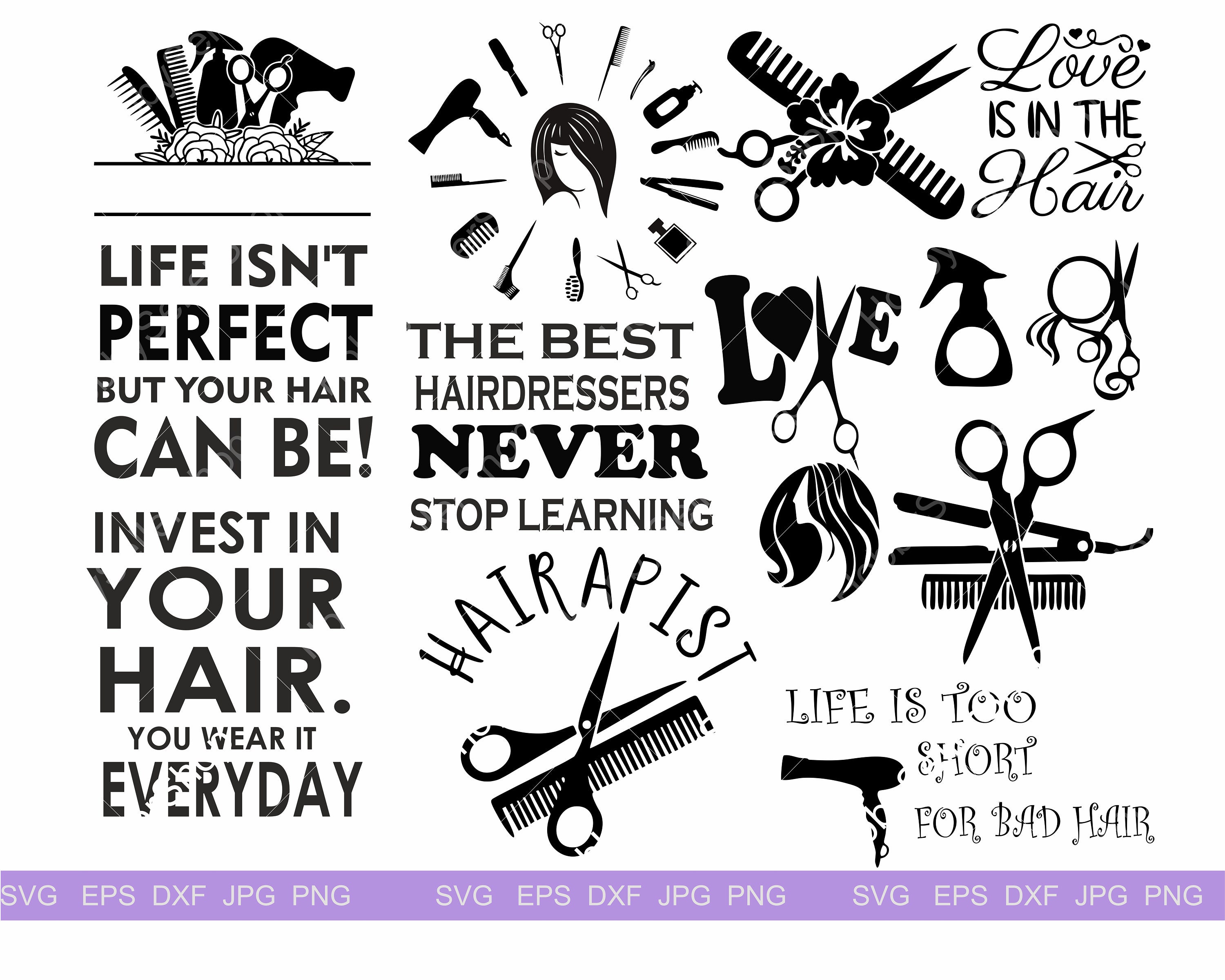 213+ Hair Stylist Svg Free