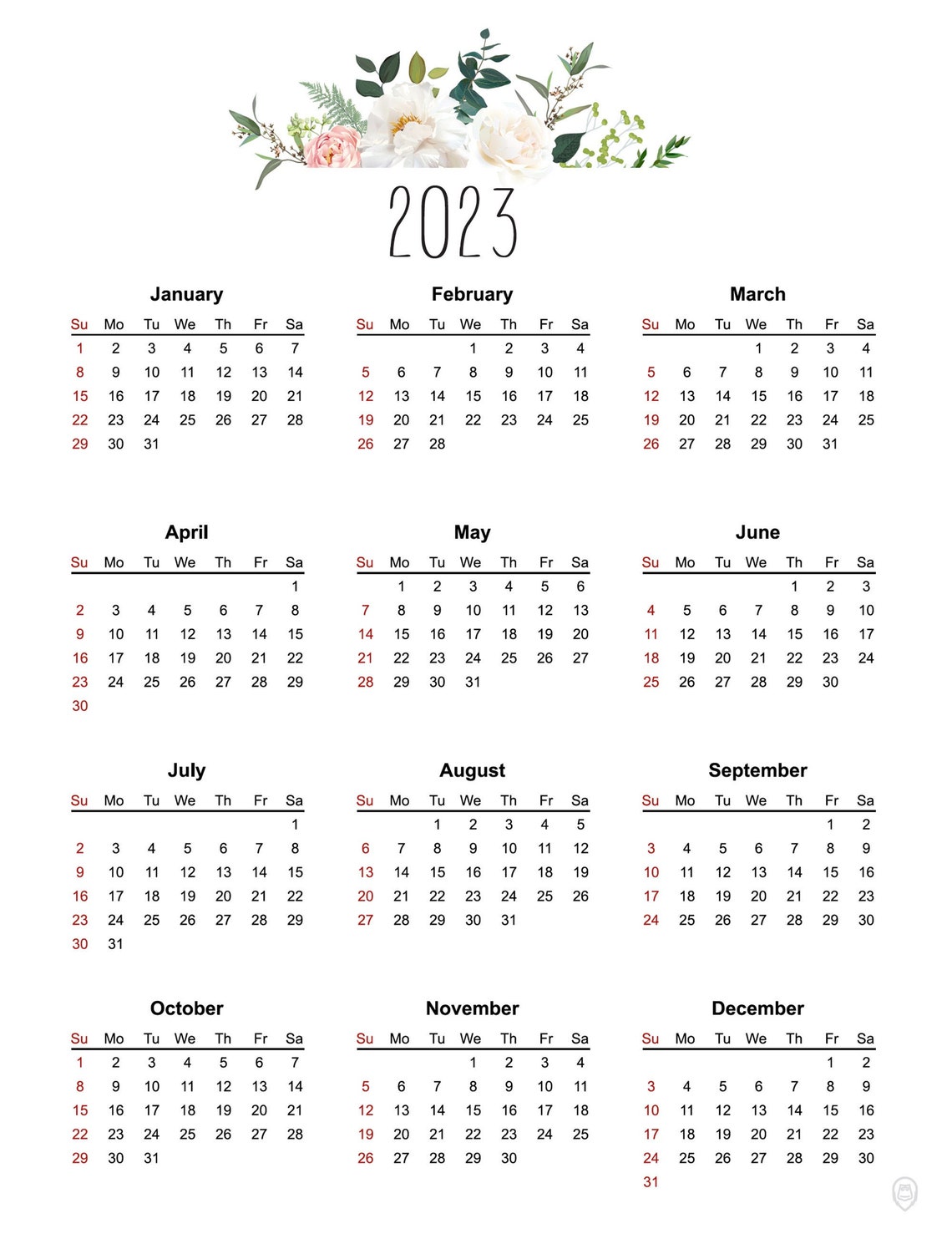 Printable 2023 Planner - Printable World Holiday