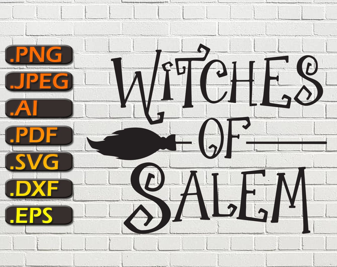 Witches of Salem SVG Halloween SVG Salem svg With museum svg Salem ...