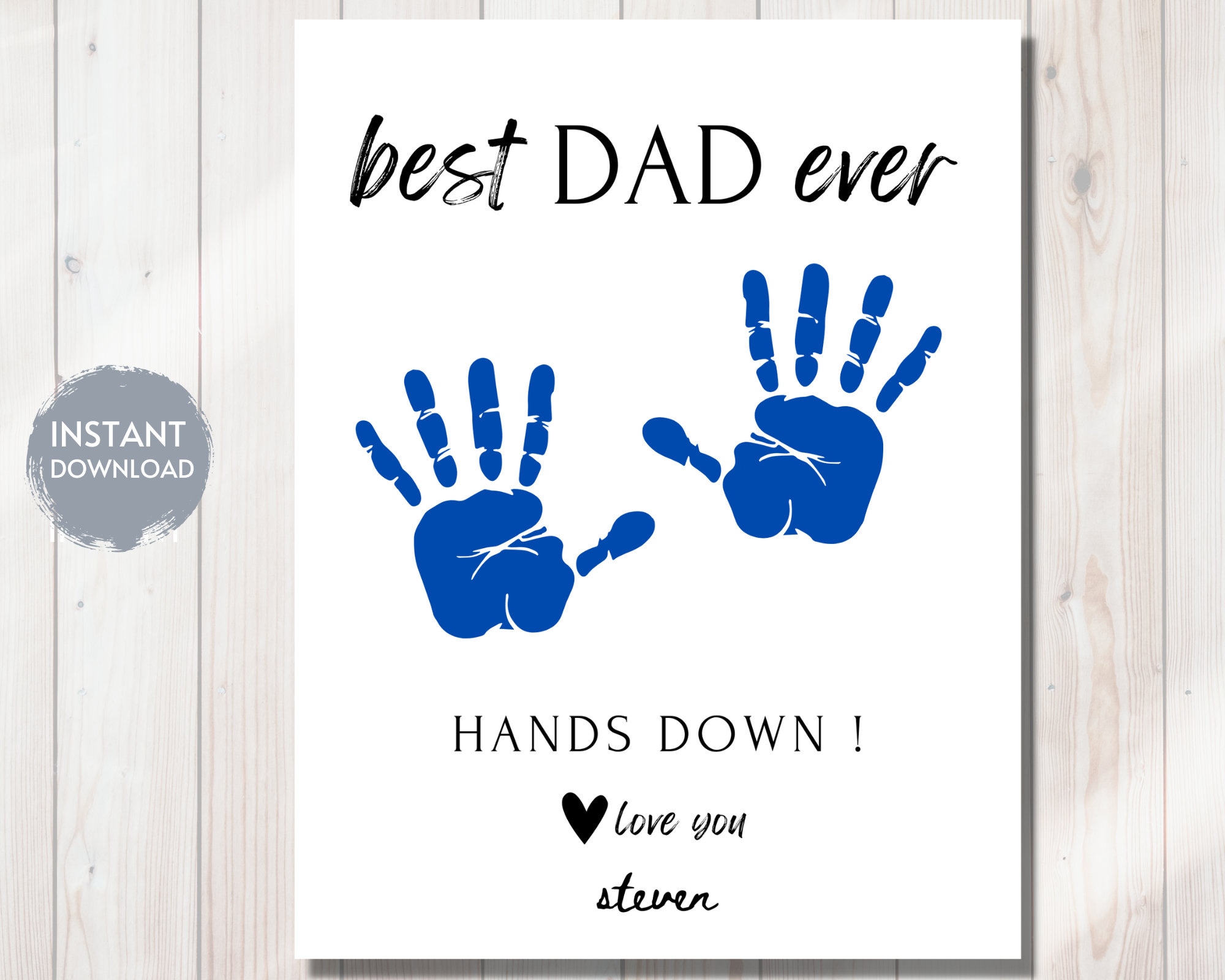 Free Hands Down Best Dad Printable (Handprint Craft For, 54% OFF