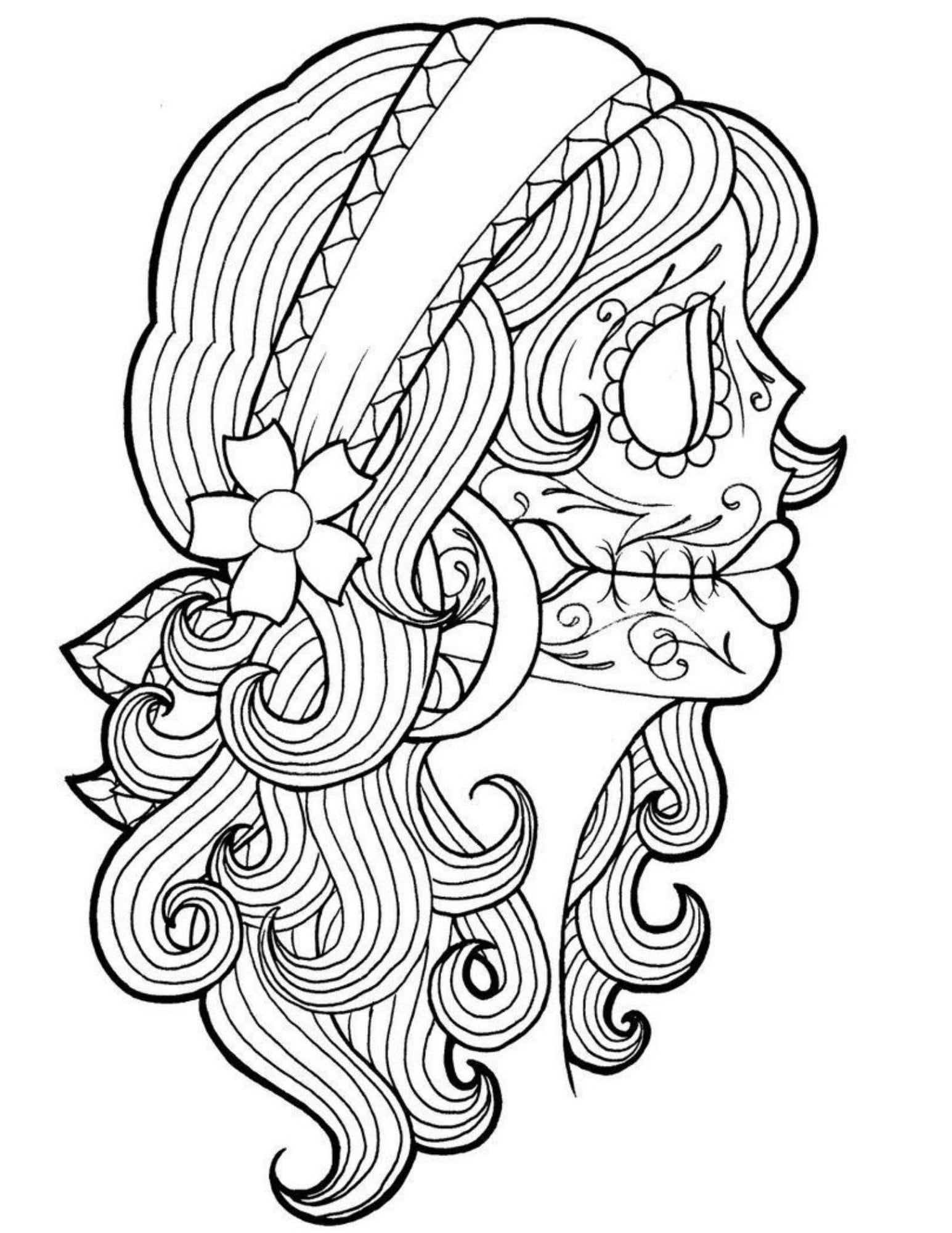 Sugar Skull Coloring Book 30 Pages Digital Download - Etsy