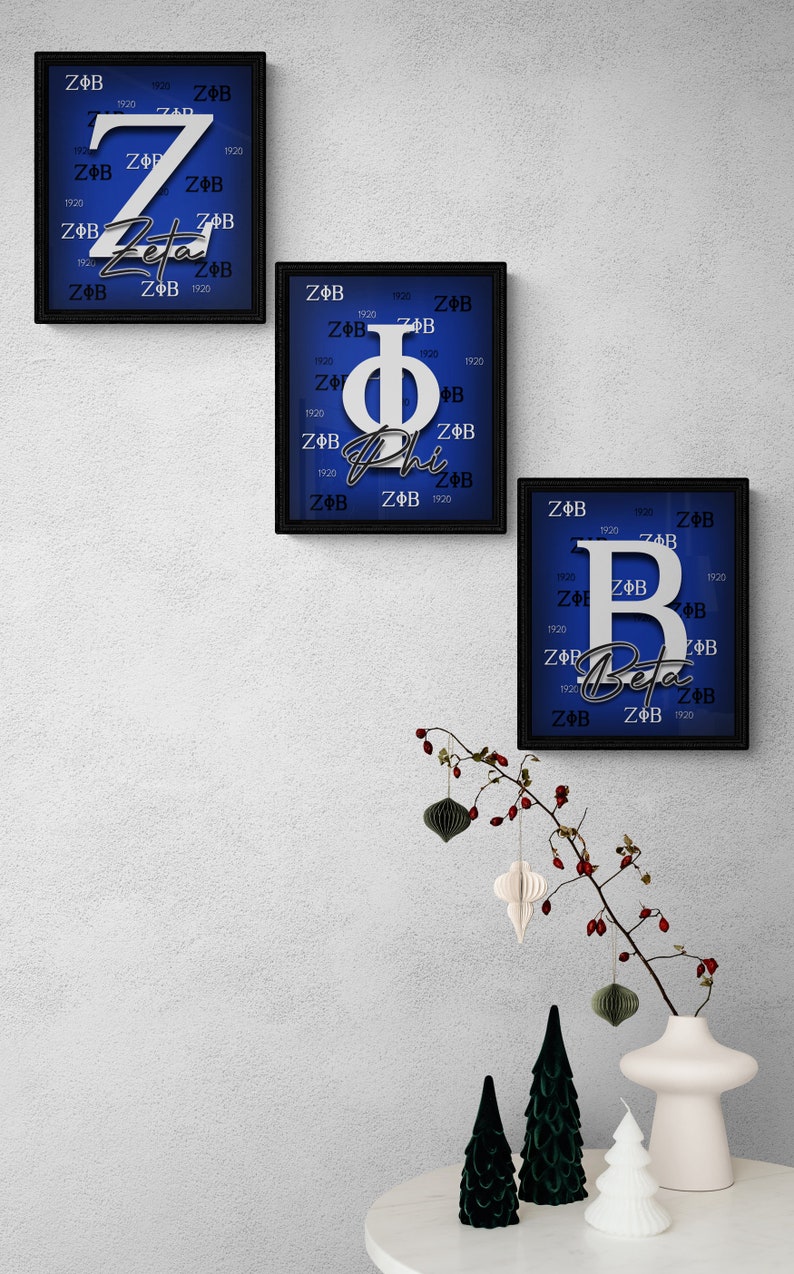 5x7 3 Piece Zeta Phi Beta Symbols Backdrop Artwork Digital - Etsy