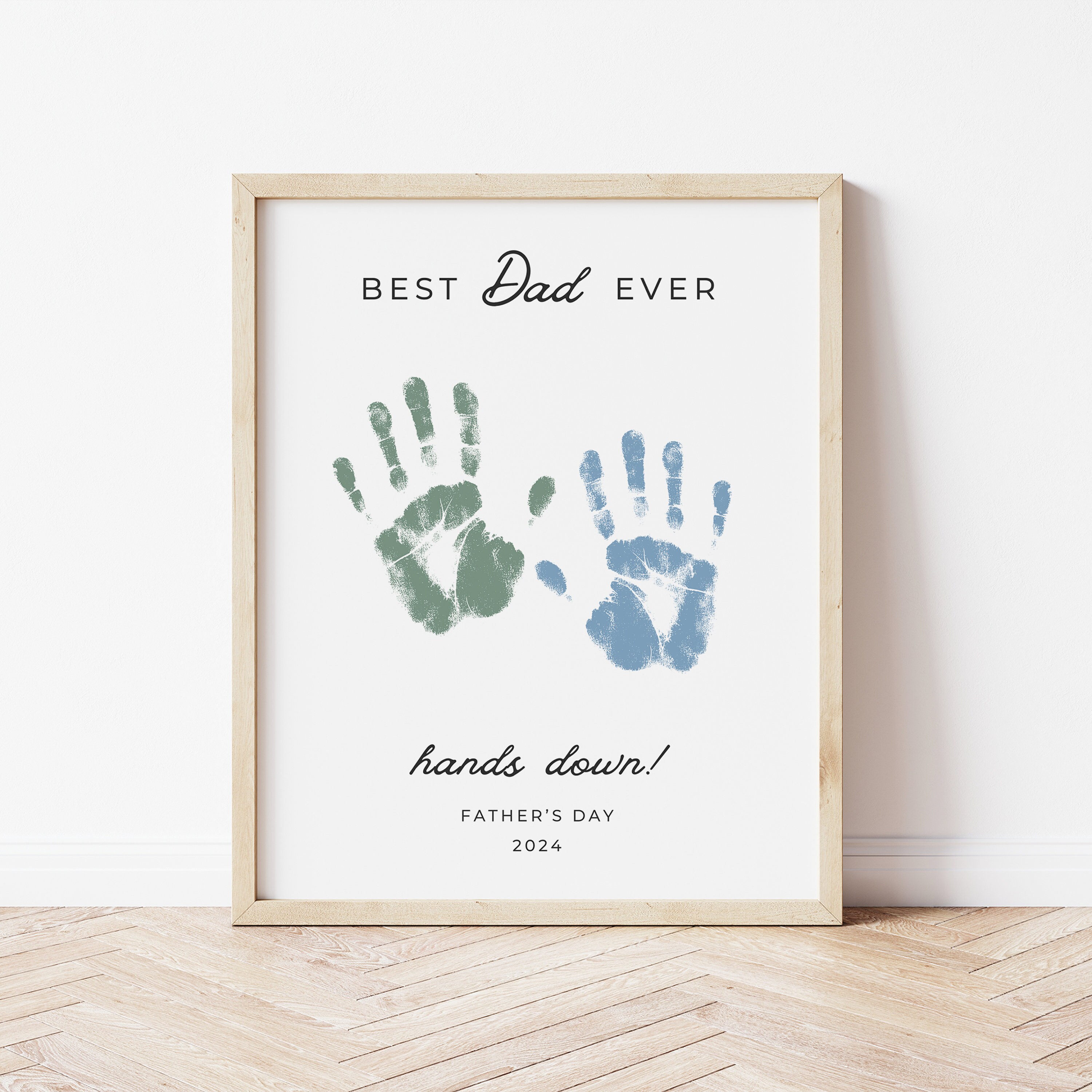 Best Dad Handprint Art Printable Best Dad Hands Down Handprint Craft ...