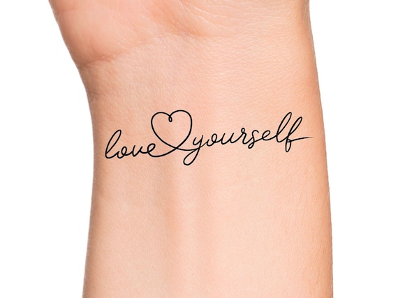 Buy Love Yourself Heart Temporary Tattoo Online in India  Etsy