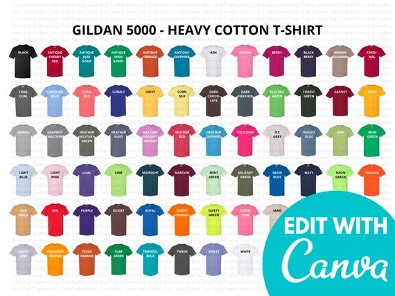 Gildan 5000b Size Chart