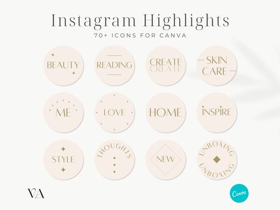 Pink Instagram Highlight Covers Editable Instagram Highlight - Etsy