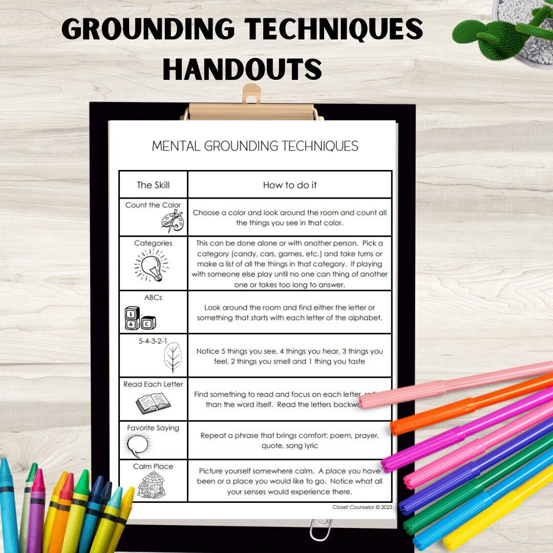 Grounding Techniques Handouts - Etsy