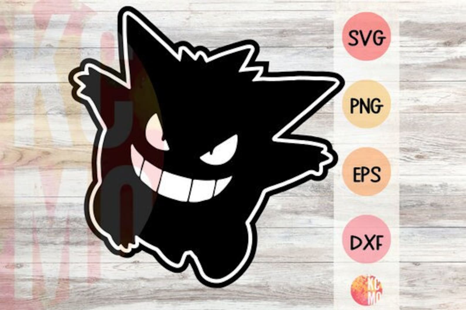 Gengar Silhouette Vector Svg EPS PNG Dxf Downloadable File - Etsy Denmark