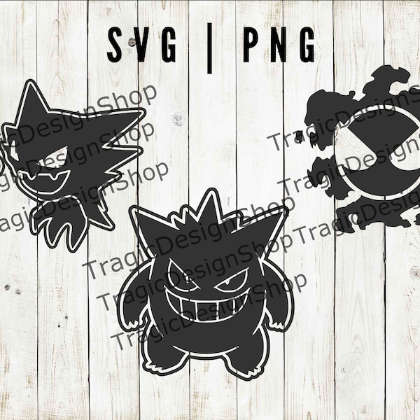 Gengar Svg Bundle - Etsy