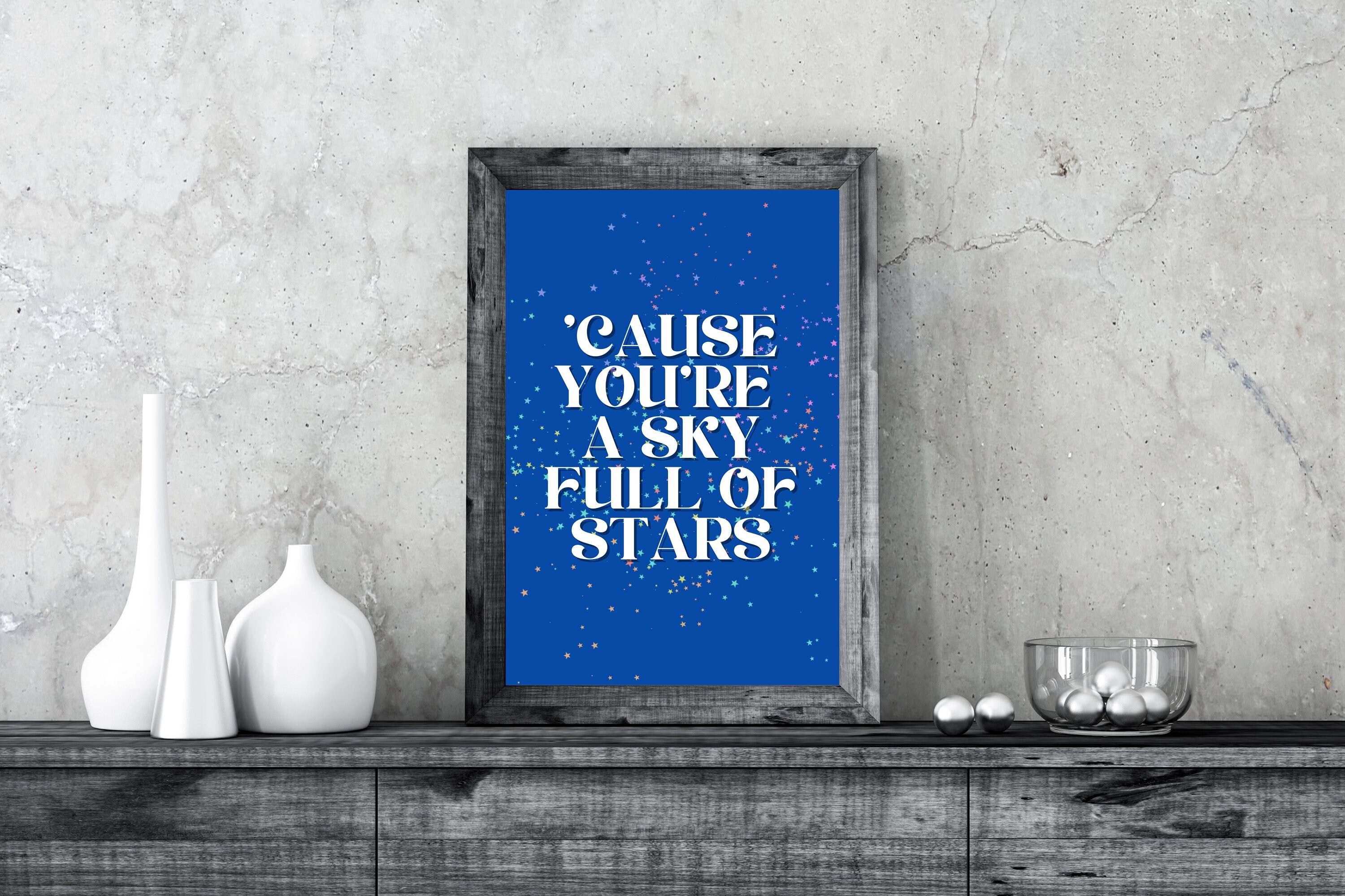 Coldplay A Sky Full Of Stars Song Lyrics Poster