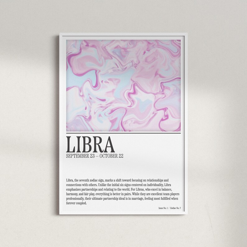 2 Libra Groovy Retro Digital Posters Set, Download Trendy Aesthetic ...