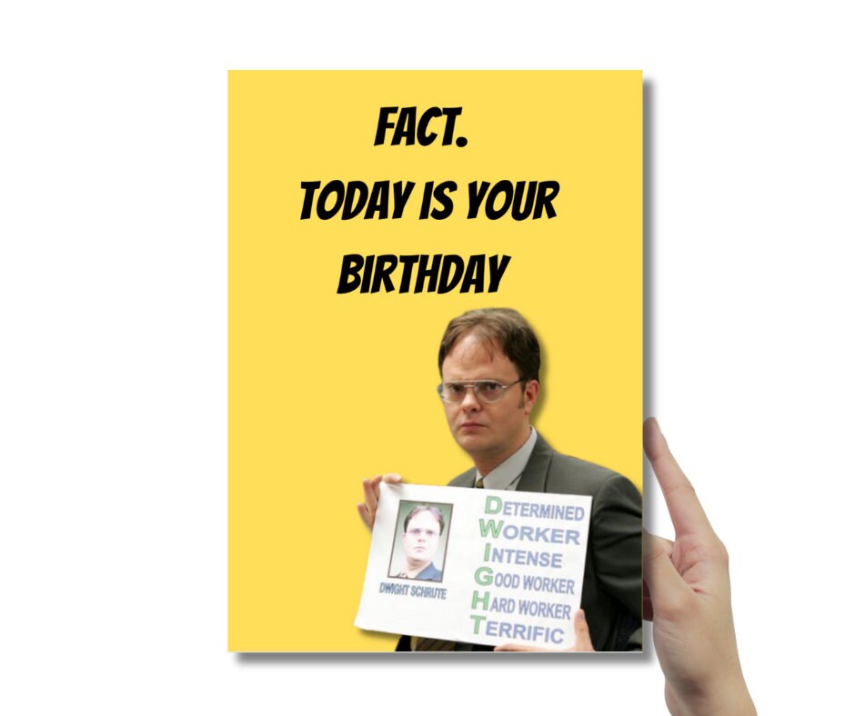 Dwight Schrute Birthday Card: Beets, Bears, Battlestar Galactica ...