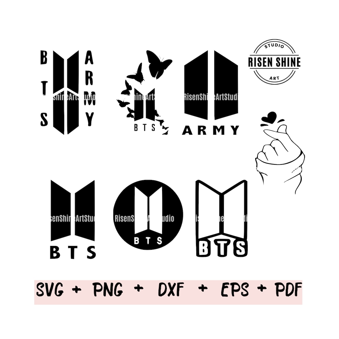 Bts SVG Bundle Bts Army SVG Bts Logo Bts PNG Adorable | Etsy Canada