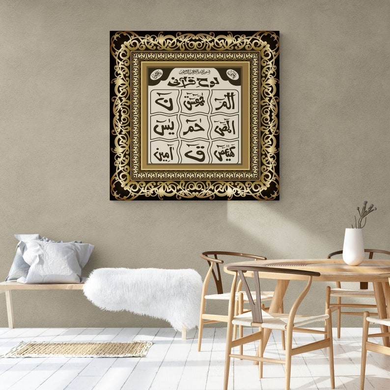 Loh E Qurani Islamic Wall Art Modern Islamic Art on Canvas - Etsy