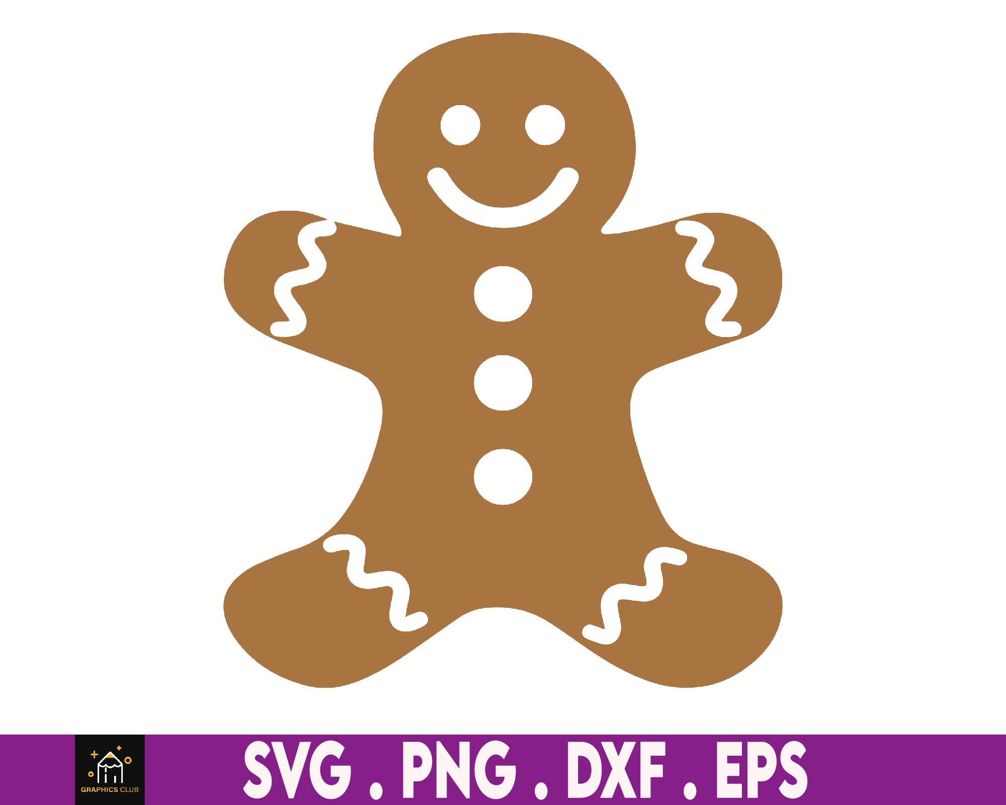 Gingerbread Man Svg Christmas SVG Baking SVG Digital - Etsy