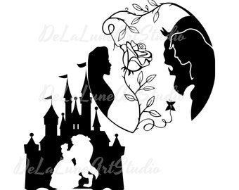 Beauty and the Beast Svg, I'm His Beauty I'm Her Beast Svg, Belle Svg ...