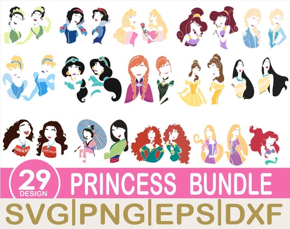 Princess Svg Big Bundleprincess Character Svgprincess - Etsy