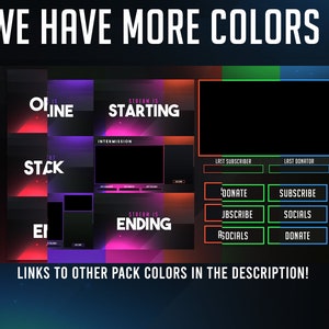 Animated Blue Twitch Overlay Package Blue Twitch Overlay Animated ...