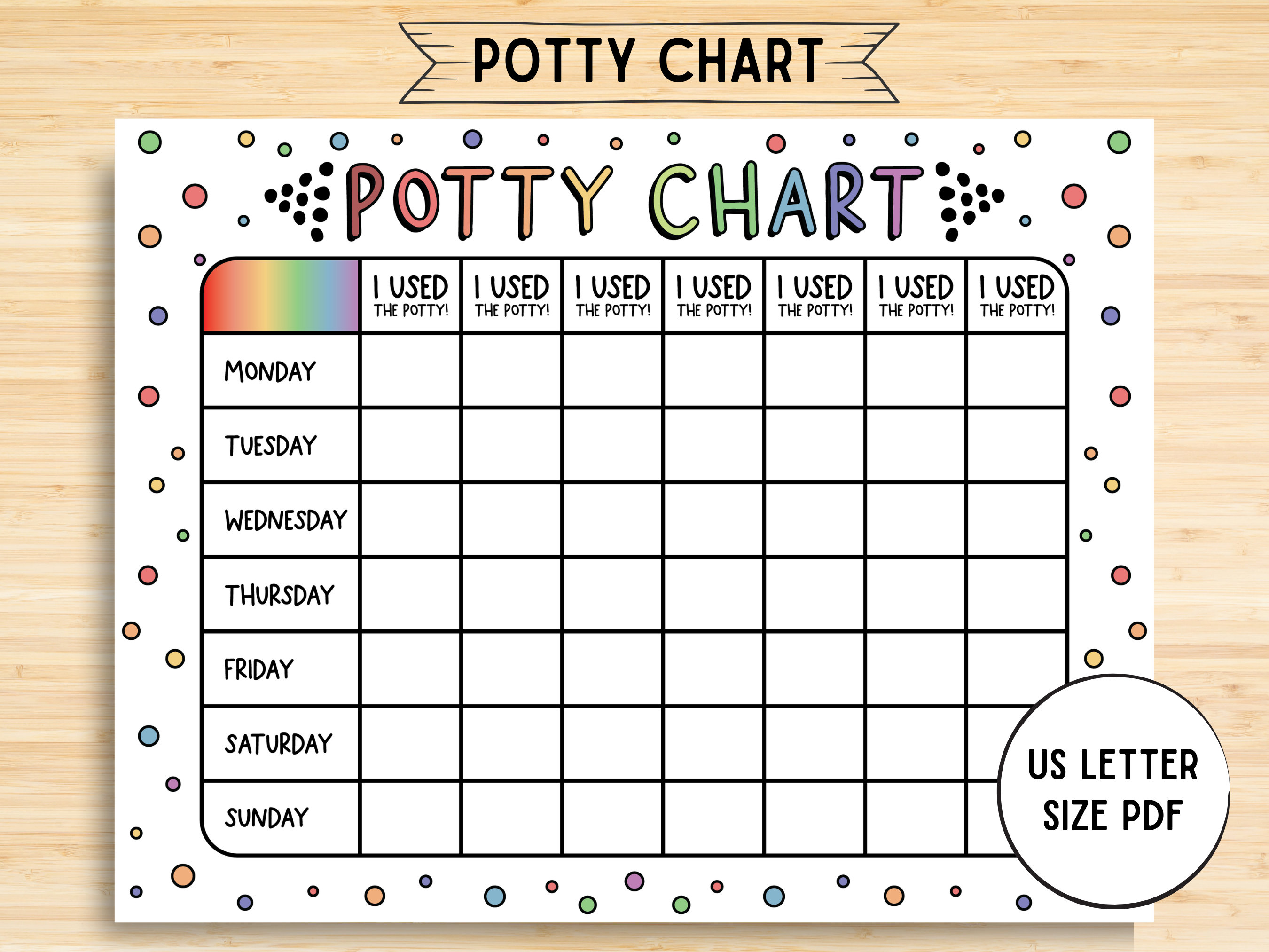 Printable Potty Training Chart Reward Chart Potty Chart 53 Off