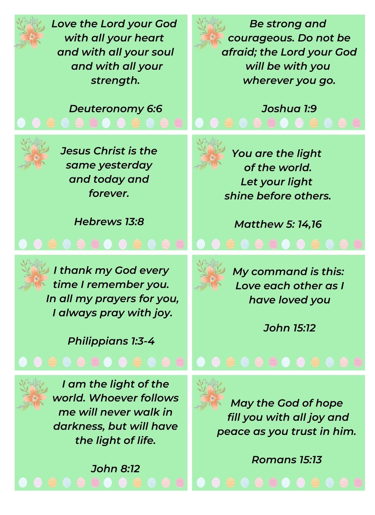 Easter Printable, Bible Verses for Easter, Bible Verses to Encourage ...