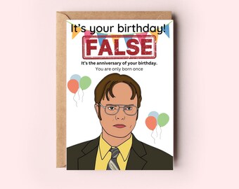 The Office Birthday Card Dwight Card Dwight Schrute Blank - Etsy