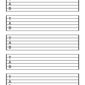 Printable Blank Guitar Tab BUNDLE Digital Download Sheet - Etsy