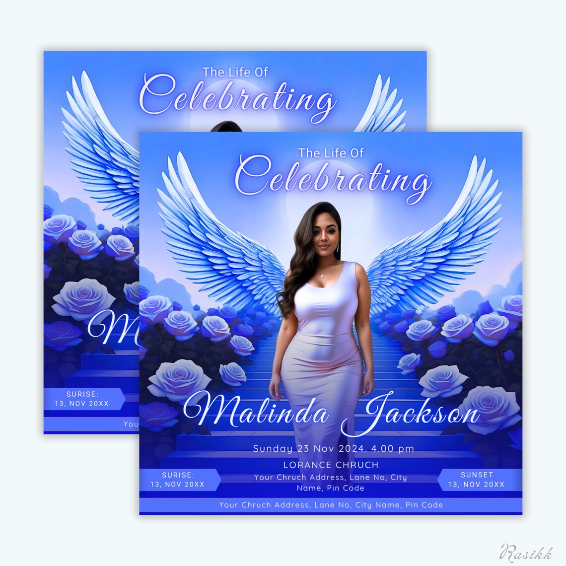 Memorial Funeral Announcement Flyer, Funeral Announcement Template ...